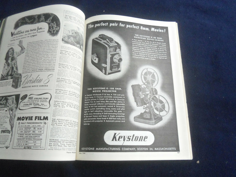 1948 JUNE POPULAR PHOTOGRAPHY MAGAZINE - GREAT COVER, PHOTOS & ADS - SP 4712Y