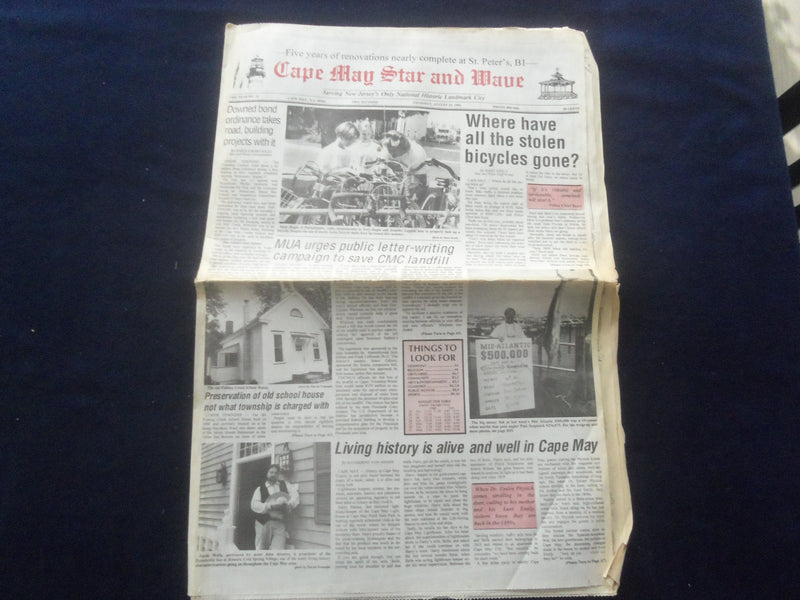 1994 AUG 25 CAPE MAY STAR AND WAVE NEWSPAPER-WHERE ARE STOLEN BICYCLES?- NP 6114