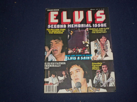 1979 OCTOBER HARD ROCK MAGAZINE- ELVIS PRESLEY MEMORIAL-PHOTOS & STORIES-ST 6007