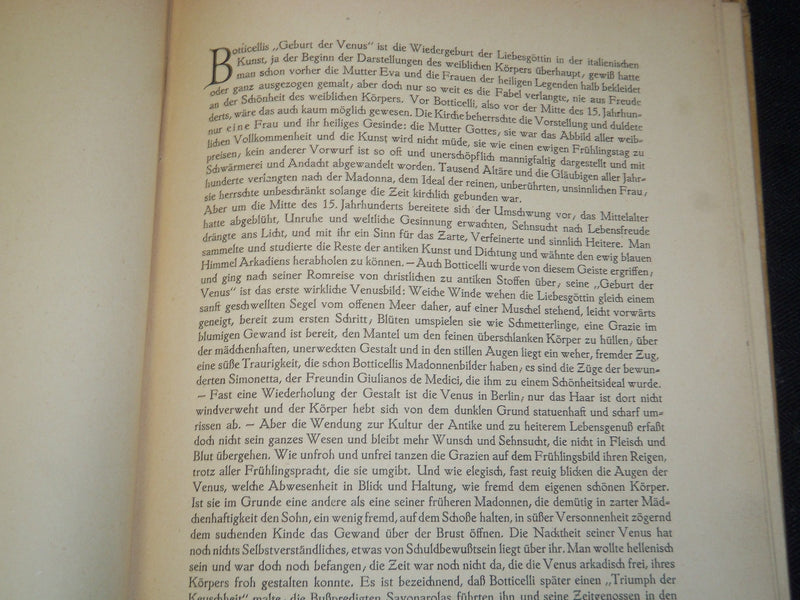 1920'S DIE VENUS IN DER ITALIENISCHEN MALEREI GERMAN BOOK - NICE PRINTS - J 5455