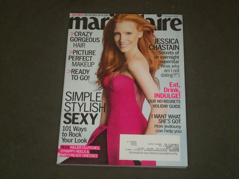 2012 DECEMBER MARIE CLAIRE MAGAZINE - JESSICA CHASTAIN COVER - B 3348