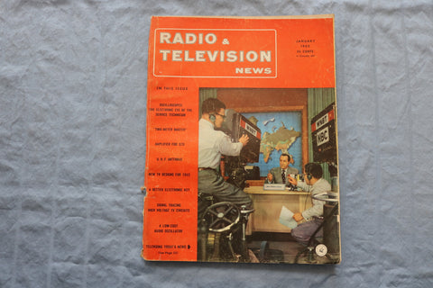 1953 JANUARY RADIO & TELEVISION NEWS MAGAZINE - OSCILLOSCOPES COVER - ST 1005H