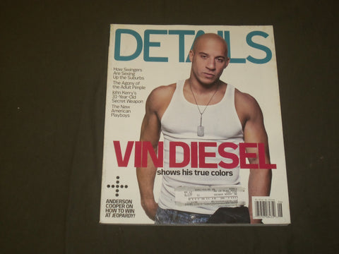 2004 JUNE/JULY DETAILS MAGAZINE - VIN DIESEL COVER - B 1618