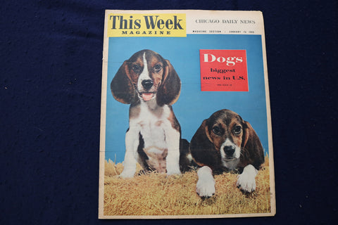 1955 JANUARY 22 THIS WEEK MAGAZINE - JANE RUSSELL MOVIE AD - E 22975