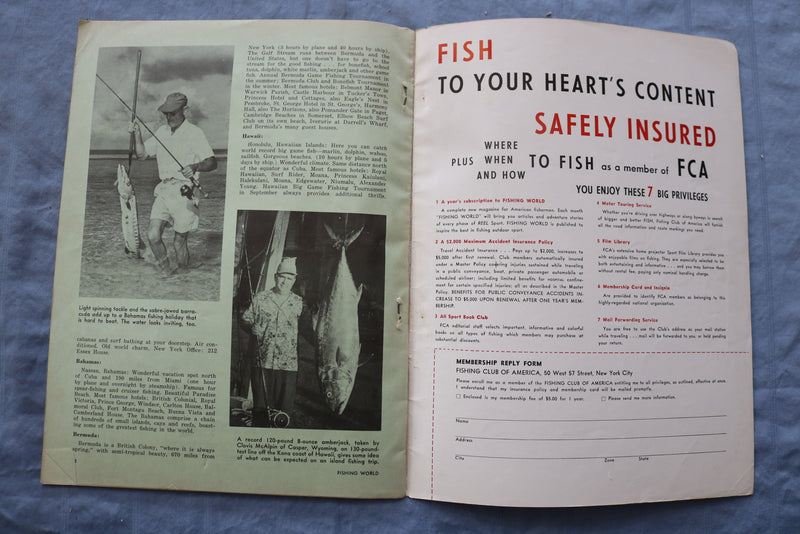 1956 AUGUST FISHING MAGAZINE - TED WILLIAMS ARTICLE & PHOTO - ST 1001I