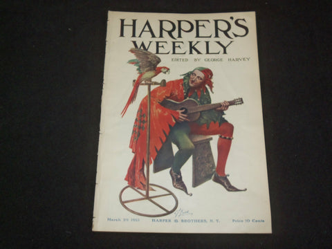 1913 MARCH 29 HARPER'S WEEKLY MAGAZINE - NEW ADMINISTRATION AND CHINA - ST 6382