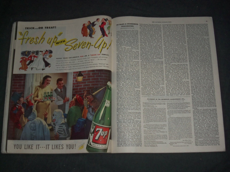 1946 OCTOBER 12 THE SATURDAY EVENING POST MAGAZINE - ILLUSTRATED COVER- SP 2477H