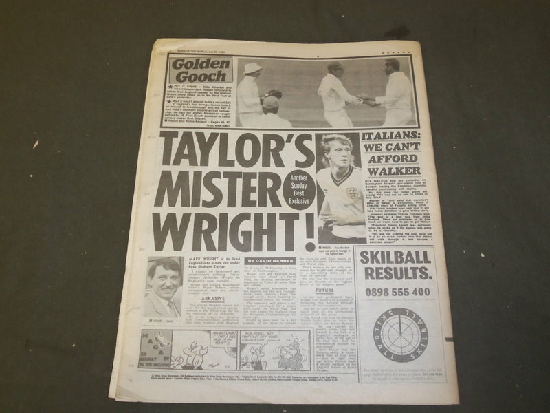 1990 JULY 20 NEWS OF THE WORLD NEWSPAPER- MURDER QUIZ FOR EASTEND SANDY- NP 3371