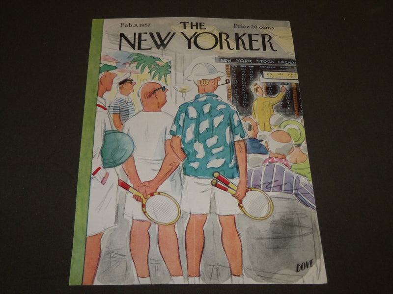 1957 FEBRUARY 9 NEW YORKER MAGAZINE FRONT COVER ONLY - GREAT ART FOR FRAMING