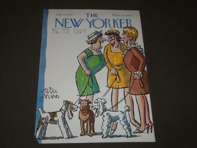 1967 JULY 22 NEW YORKER MAGAZINE FRONT COVER ONLY BY PETER ARNO - ART DECO