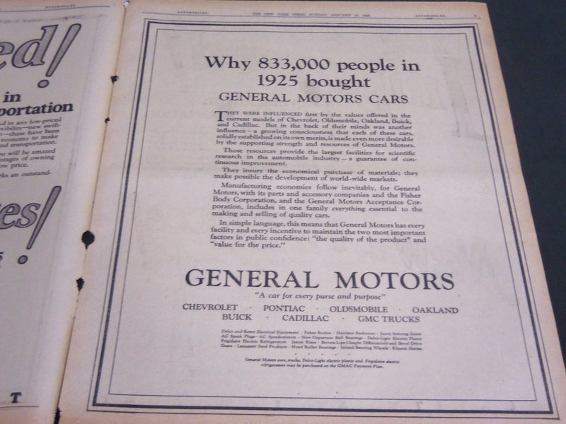 1926 JAN 10 NY TIMES AUTO SECTION - NATINAL MOTOR SHOW SETS RECORD - NT 7090