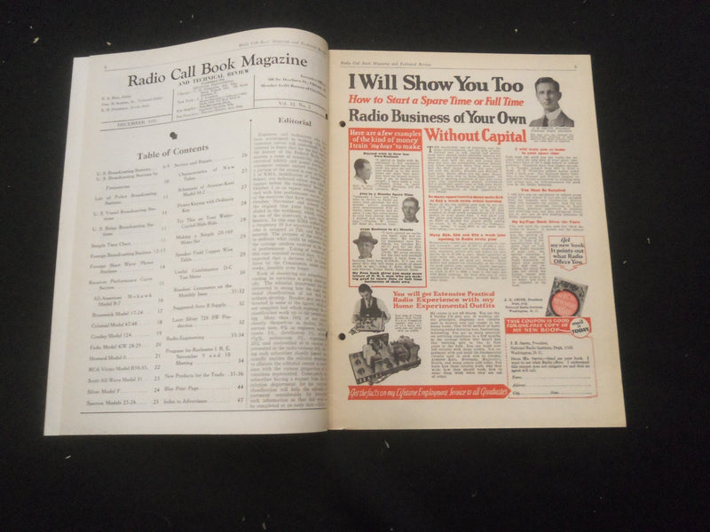 1931 DECEMBER RADIO CALL BOOK MAGAZINE AND TECHNICAL REVIEW - B 432W