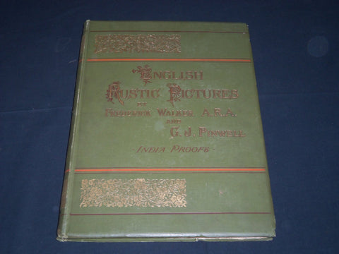 1882 ENGLISH RUSTIC PICTURES - INDIA PROOFS VOLUME BY WALKER - #86 OF 300 - Z 97