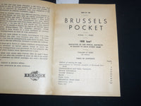 1960'S BRUXELLES POCKET GUIDE - ENGLISH & FRENCH TEXT - 32 MAPS - J 9292