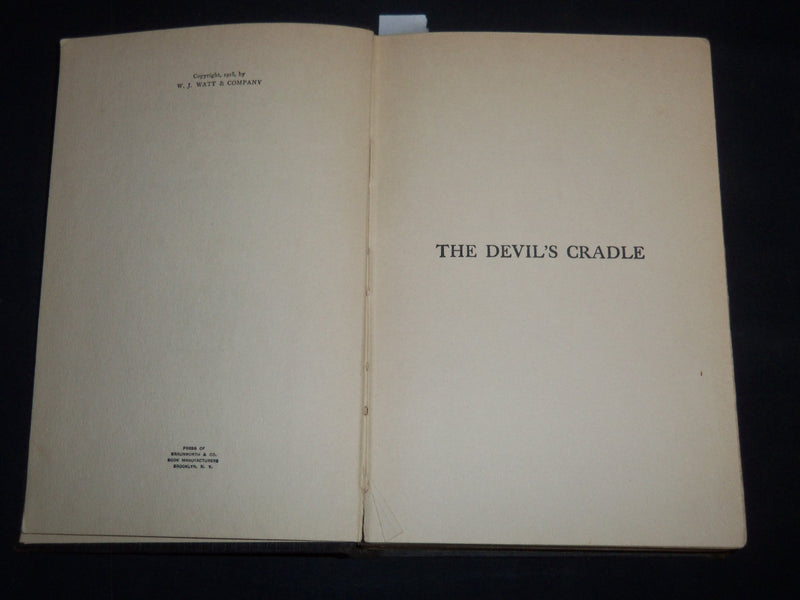 1918 THE DEVIL'S CRADLE BOOK BY MRS. ALFRED SIDGWICK - KD 5294A