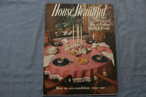 1957 JULY HOUSE BEAUTIFUL MAGAZINE - AIR-CONDITION YOUR CAR COVER - E 9668