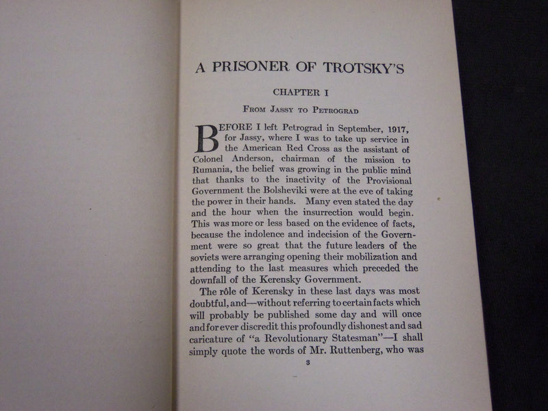 1920 A PRISONER OF TROTSKYS BY ANDREW KALPASCHNIKOFF BOOK - KD 5781