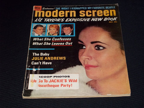 1965 DECEMBER MODERN SCREEN MAGAZINE - LIZ TAYLOR FRONT COVER - E 14530