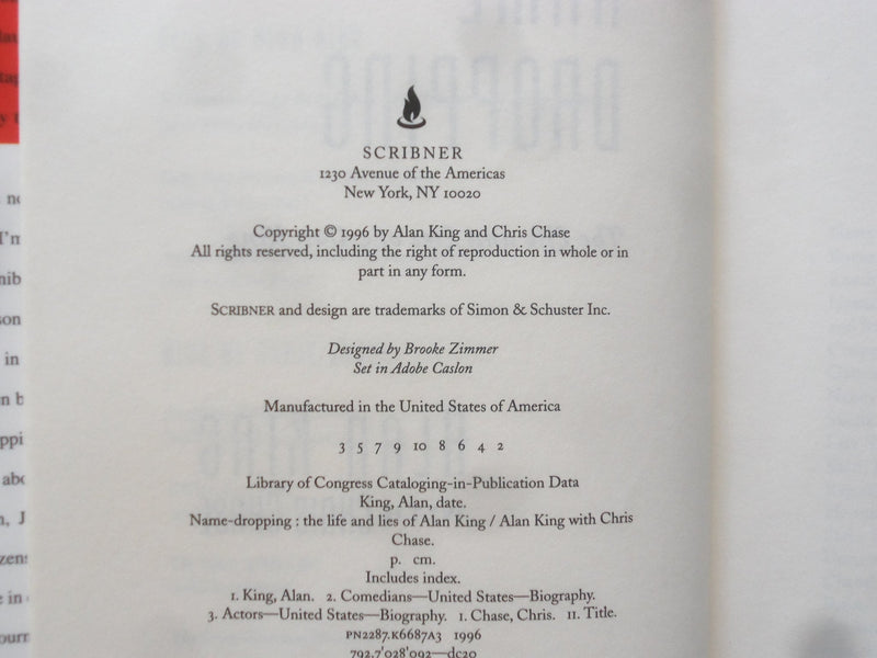 1996 LIFE AND LIES, NAME-DROPPING HARDCOVER BOOK BY ALAN KING - SIGNED - KD 9320