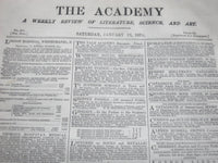 1878 THE ACADEMY WEEKLY REVIEW OF LITERATURE LOT OF 20 ISSUES - LONDON - O 2382