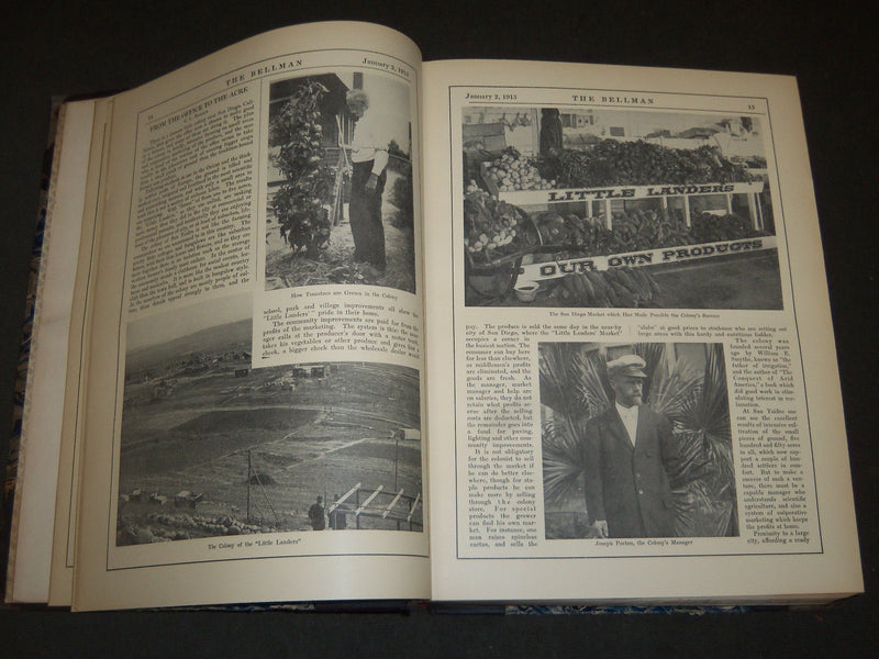 1915 THE BELLMAN MAGAZINE BOUND VOLUME LOT OF 2 COMPLETE YEAR - PHOTOS - R 421