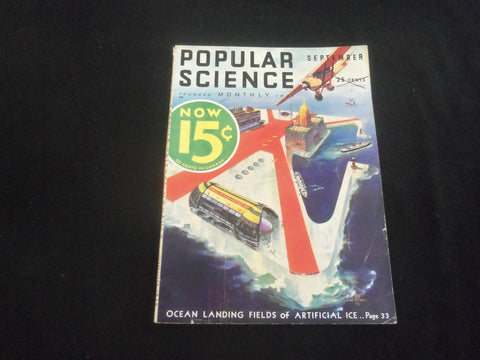 1932 SEPTEMBER POPULAR SCIENCE MAGAZINE -ILLUSTRATIONS, STORIES, PHOTOS-SP 9338U