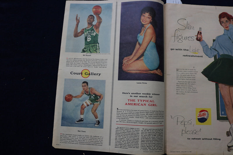 1958 JAN 19 SUNDAY NEWS COLOROTO MAGAZINE- WOOD-WAGNER COUSY-RUSSELL - E 22797