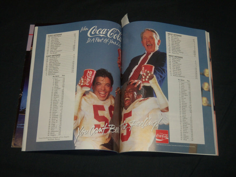 1988 HULA BOWL COLLEGE FOOTBALL PROGRAM / TICKET STUB - HAWAII - J 5550