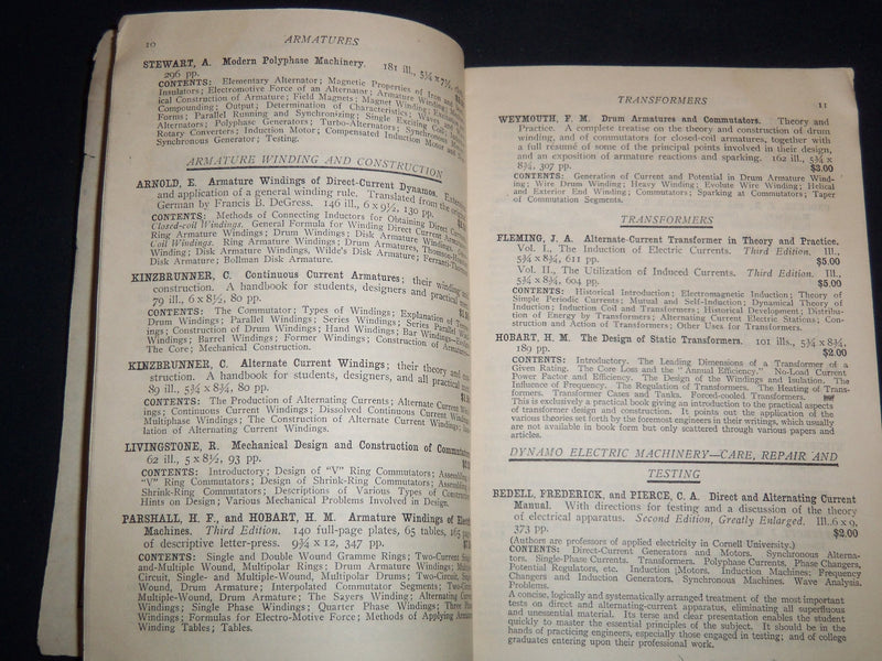 1914 ELECTRICAL BOOKS PHYSICS & MATHEMATICS - D. VAN NOSTRAND COMPANY - J 9029