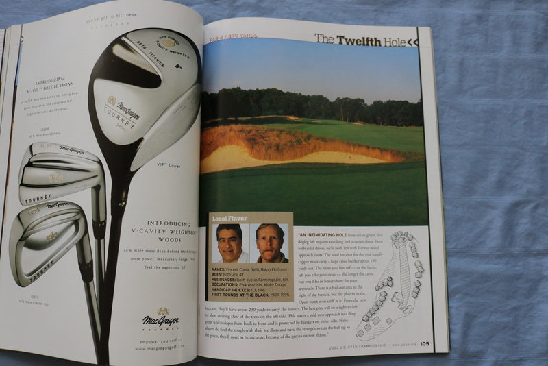 2002 U.S. OPEN PROGRAM - BLACK COURSE - FARMINGDALE, NEW YORK - SP 4868W