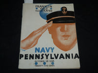 1944 OCTOBER 28 NAVY VS. PENNSYLVANIA FOOTBALL PROGRAM - NICE PHOTOS - J 5762