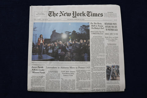 2024 FEB 24 NEW YORK TIMES - NETANYAHU POSTS OUTLINE FOR LIFE IN POSTWAR GAZA