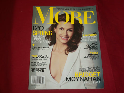 2011 MARCH MORE MAGAZINE - BRIDGET MOYNAHAN COVER - B 2314A