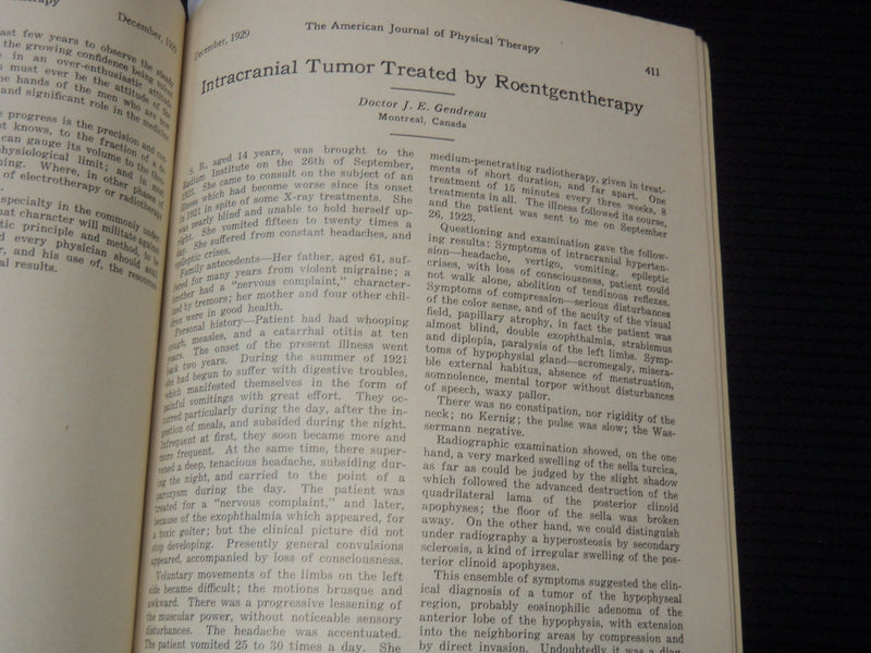 1929 DECEMBER THE AMERICAN JOURNAL OF PHYSICAL THERAPHY MAGAZINE - K 2164