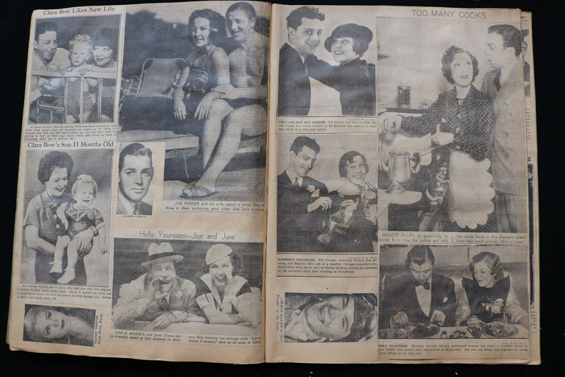 1930'S MOVIE STARS COLOR SCRAPBOOK - JEAN HARLOW - RITA CANSINO - E 24915