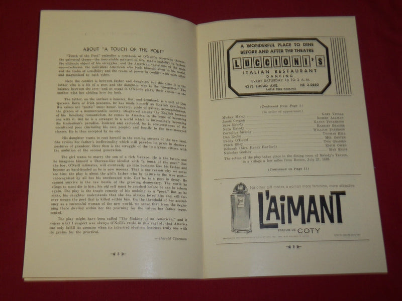 1955-1960 CLEVELAND PLAYHOUSE PROGRAM LOT OF 4 - DOM DELUISE - O 1098F