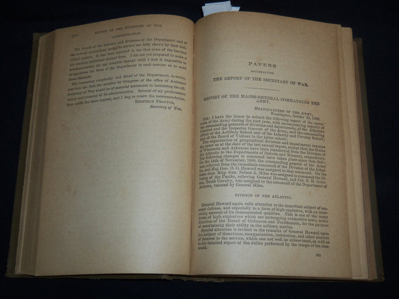 1890 ABRIDGEMENT MESSAGE - PRESIDENT OF UNITED STATES BOOK BY MICHAEL - KD 5980V