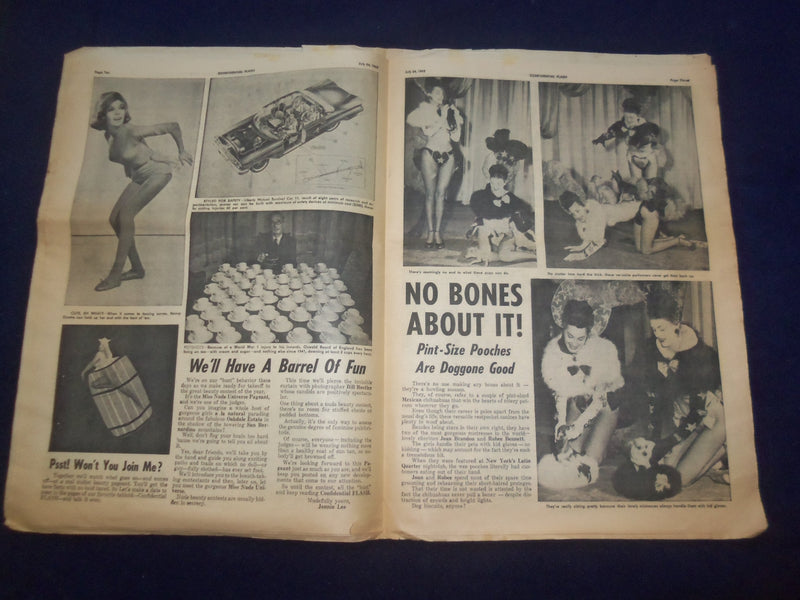 1965 JULY 24 FLASH NEWSPAPER - BORED TEENAGERS DIG 'DEATH RIDES' - NP 6946