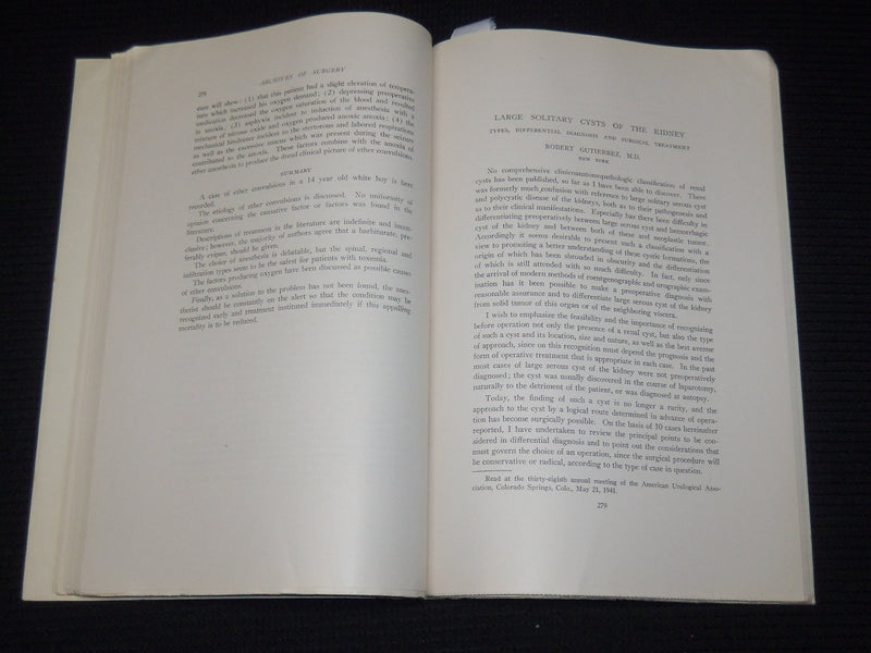 1942 ARCHIVES OF SURGERY BULLETINS LOT OF 3 - AMERICAN MEDICAL ASSOC. - O 2922F