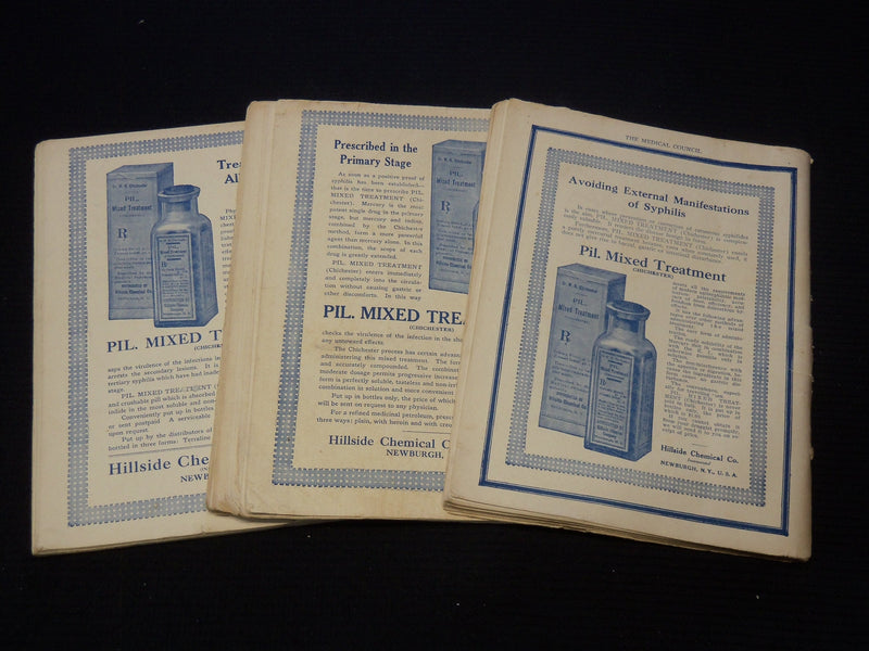1917 THE MEDICAL COUNCIL MAGAZINE LOT OF 3 ISSUES - PHILADELPHIA - K 2113