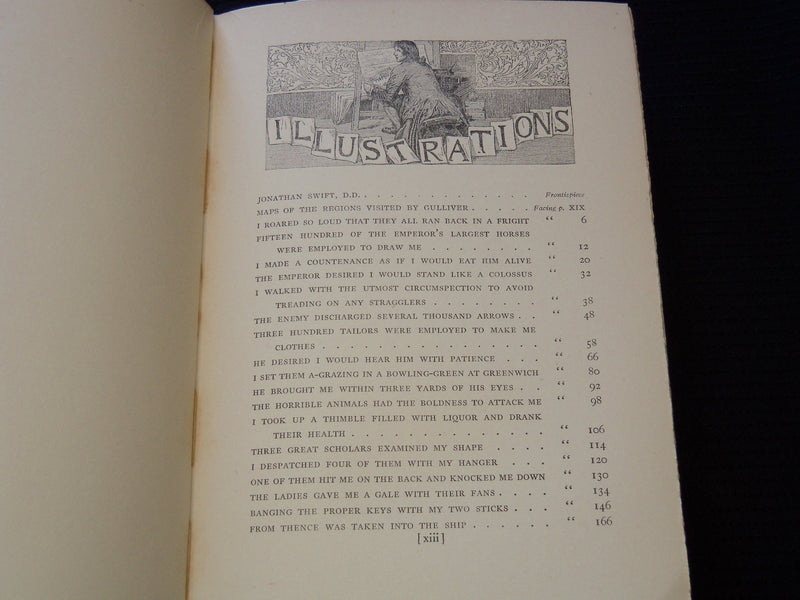 1909-1913 LOUIS RHEAD ILLUSTRATED BOOK LOT OF 2 - GULLIVER'S TRAVEL - KD 7809