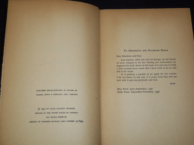 1957 THREE FACES OF LOVE HARDCOVER BOOK BY FAITH BALDWIN - KD 7964