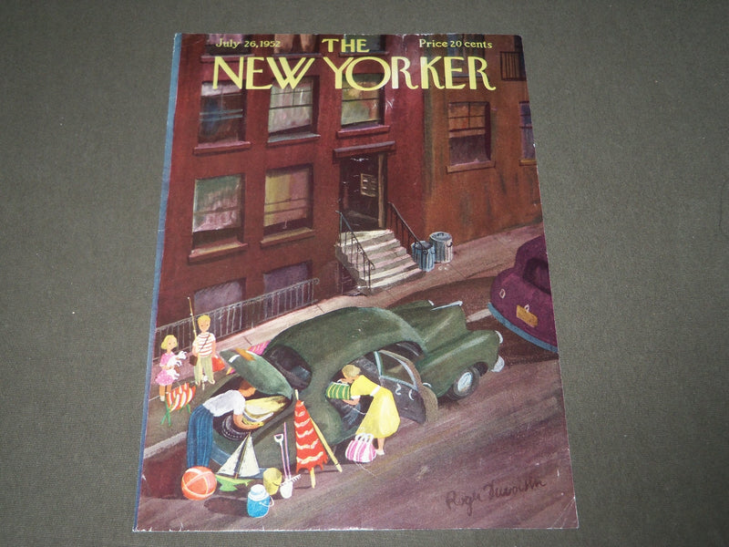 1952 JULY 26 NEW YORKER MAGAZINE FRONT COVER ONLY - GREAT ART FOR FRAMING