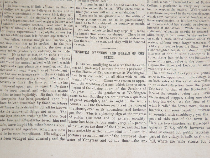 1849 DECEMBER 20 THE INDEPENDENT NEWSPAPER - ZULUS - VOLUME 1 NO. 55 - NP 3879L