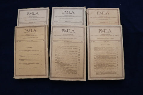 1929-1930 PUBLICATIONS OF THE MODERN LANGUAGE ASSOC. OF AMERICA-LOT OF 6-O 3415