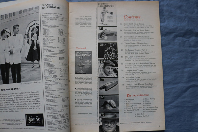 1958 MAY 5 SPORTS ILLUSTRATED MAGAZINE - BIG LEAGUE SECRETS 4 - ST 5506B