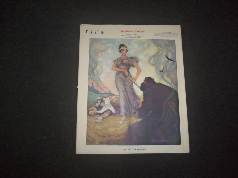 1919 MARCH 20 LIFE MAGAZINE - BOLSHEVIK NUMBER - THE GREATER MONSTER - L 768V