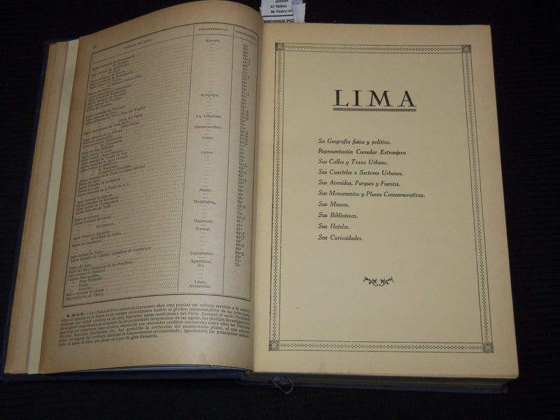 1928-1929 LIMA LA CIUDAD DE LOS VIRREYES - LIBRO PERUANO BOOK - KD 5994