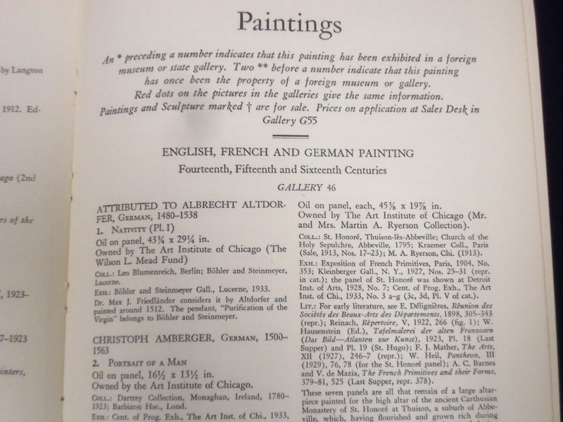 1934 CENTURY OF PROGRESS CHICAGO EXHIBITION PAINTINGS SCULPTURE CATALOG - J 578