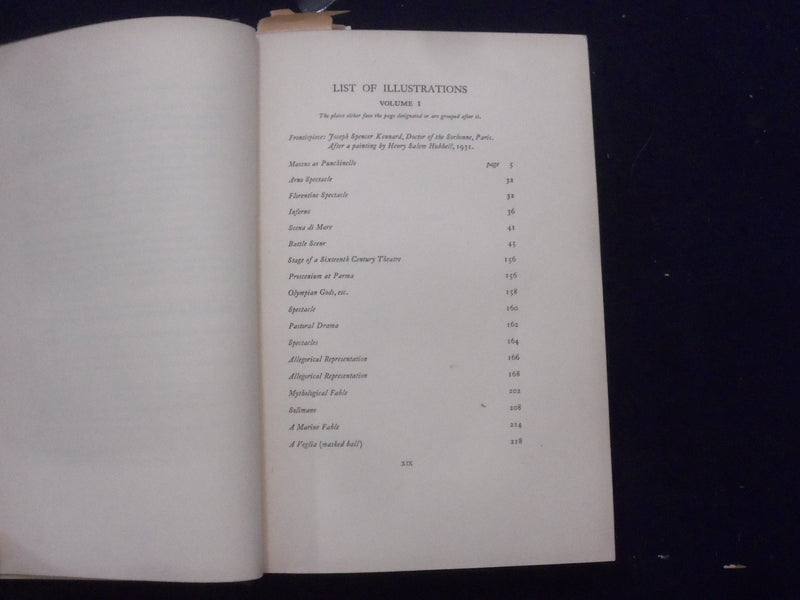 1932 THE ITALIAN THEATRE HARDCOVER BOOK BY JOSEPH SPENCER KENNARD - KD 8271